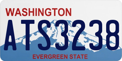 WA license plate ATS3238