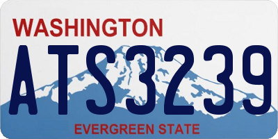 WA license plate ATS3239