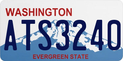 WA license plate ATS3240