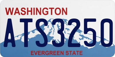 WA license plate ATS3250