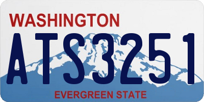 WA license plate ATS3251