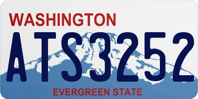 WA license plate ATS3252