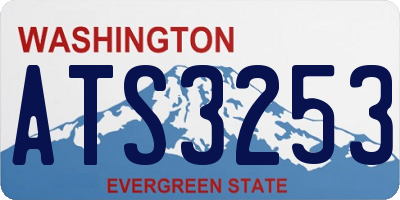 WA license plate ATS3253