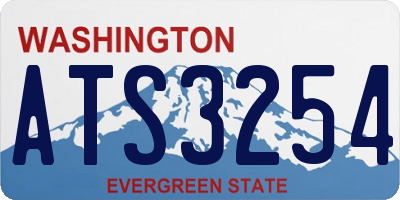 WA license plate ATS3254