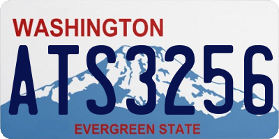 WA license plate ATS3256