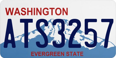 WA license plate ATS3257
