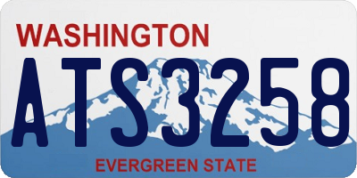 WA license plate ATS3258