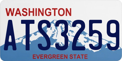 WA license plate ATS3259