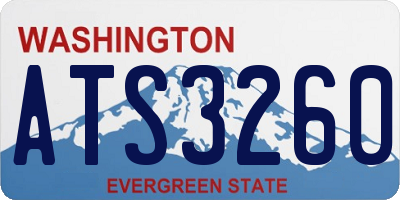 WA license plate ATS3260
