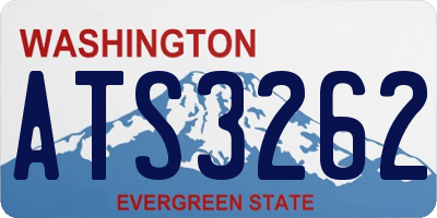 WA license plate ATS3262