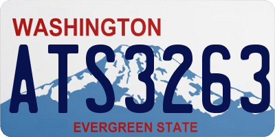 WA license plate ATS3263
