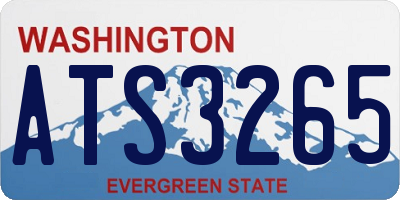 WA license plate ATS3265