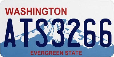 WA license plate ATS3266