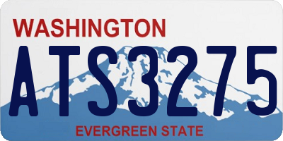WA license plate ATS3275