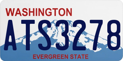 WA license plate ATS3278