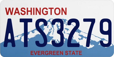 WA license plate ATS3279