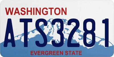 WA license plate ATS3281