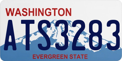 WA license plate ATS3283