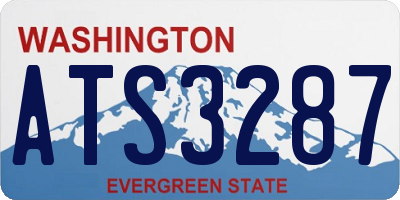 WA license plate ATS3287