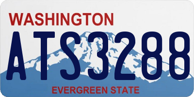 WA license plate ATS3288