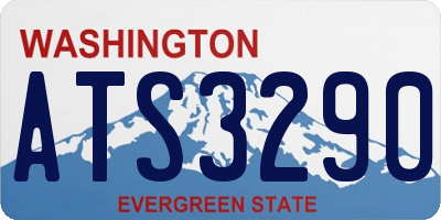 WA license plate ATS3290