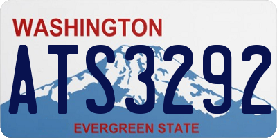 WA license plate ATS3292