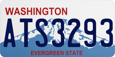 WA license plate ATS3293
