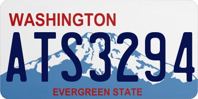 WA license plate ATS3294