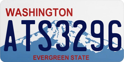 WA license plate ATS3296