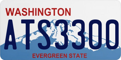 WA license plate ATS3300