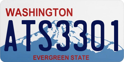 WA license plate ATS3301