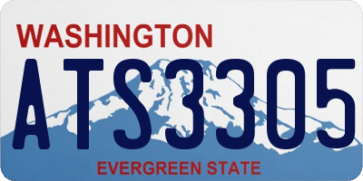 WA license plate ATS3305