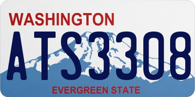 WA license plate ATS3308