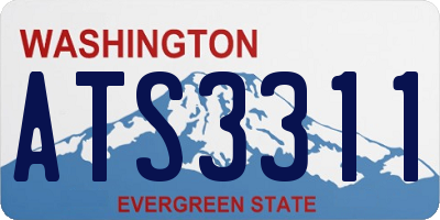 WA license plate ATS3311