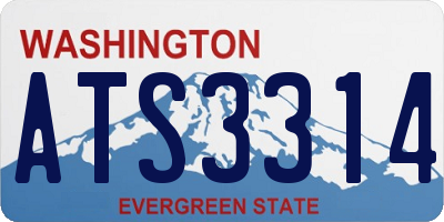 WA license plate ATS3314