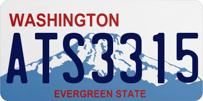WA license plate ATS3315