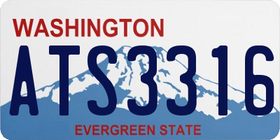 WA license plate ATS3316