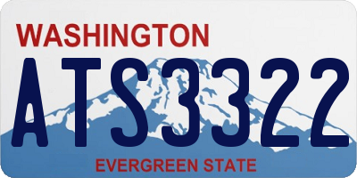 WA license plate ATS3322