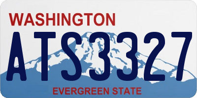 WA license plate ATS3327