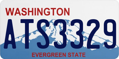 WA license plate ATS3329