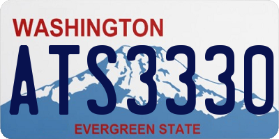 WA license plate ATS3330