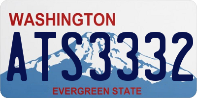 WA license plate ATS3332