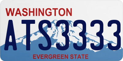 WA license plate ATS3333