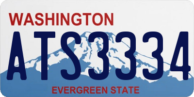 WA license plate ATS3334
