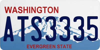 WA license plate ATS3335