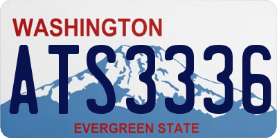 WA license plate ATS3336