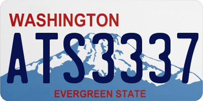 WA license plate ATS3337