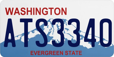 WA license plate ATS3340
