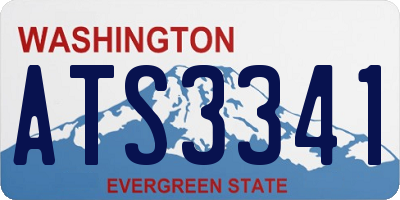 WA license plate ATS3341