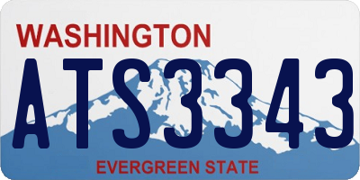 WA license plate ATS3343